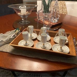 Beautiful China tea cups w/ China side dishes great 4 shower brunch  w/tea bags